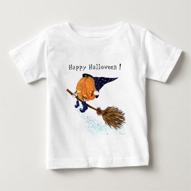 Halloween Pumpa Baby T-Shirt (Framsida)
