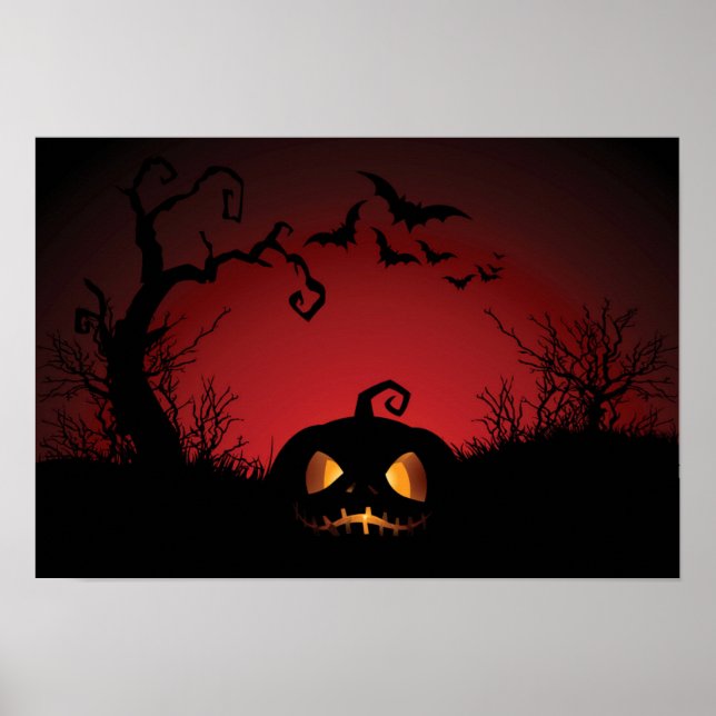 Halloween-pumpa bakgrund poster (Framsidan)