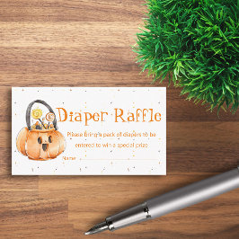  halloween pumpa blöja lotteri  baby shower   tilläggskort