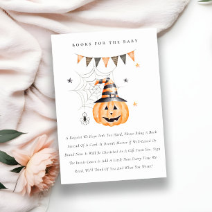 Halloween-pumpa Boo-böcker för baby shower Tilläggskort