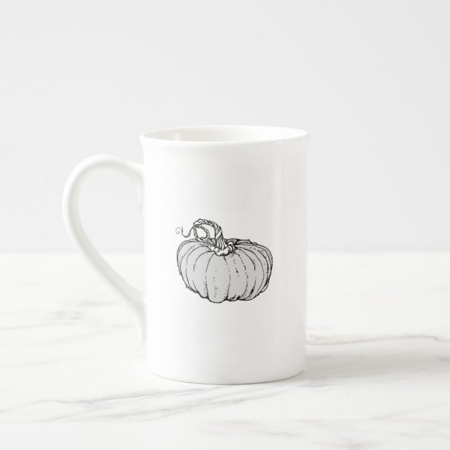 Halloween-pumpa - “Boo!” Porslinsmugg (Vänster)