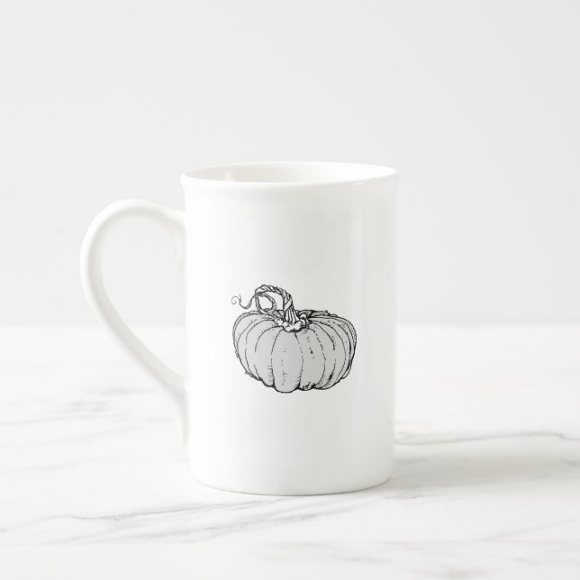 Halloween-pumpa - “Boo!” Porslinsmugg (Vänster)
