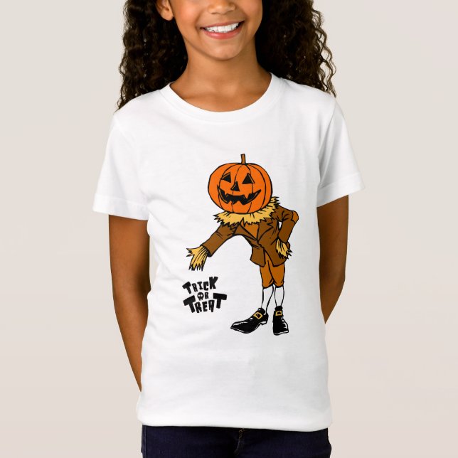 HALLOWEEN-pumpa bus eller godis T Shirt (Framsida)