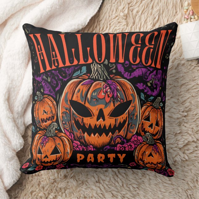 Halloween, Pumpa Coven Bloom, Gotisk Kudde (Filt)