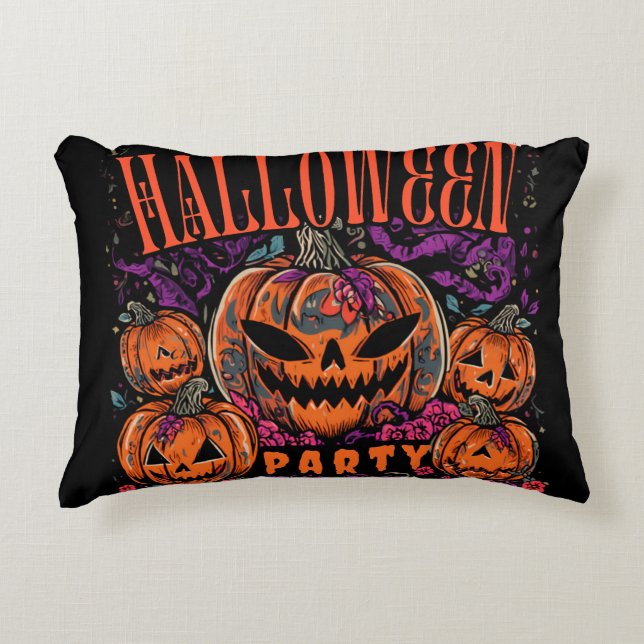 Halloween, Pumpa Coven Bloom, Gotisk Prydnadskudde (Framsidan)