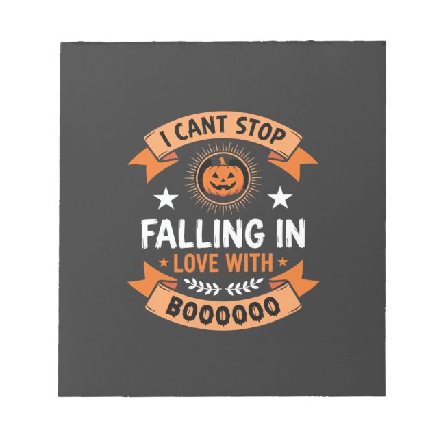 Halloween Pumpa Faller I Kärlek Anteckningsblock (Framsida)