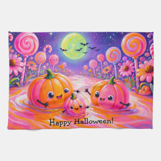 Halloween Pumpa Familj Kökshandduk