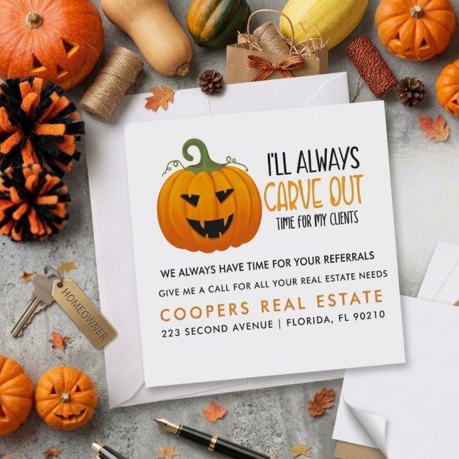 halloween pumpa fastighetsklient rekommendationer meddelande (Skapare uppladdad)