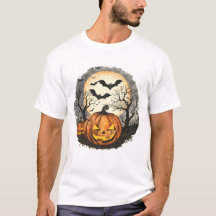 Halloween Pumpa & Fladdermöss T-Shirt