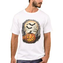 Halloween Pumpa & Fladdermöss T-Shirt