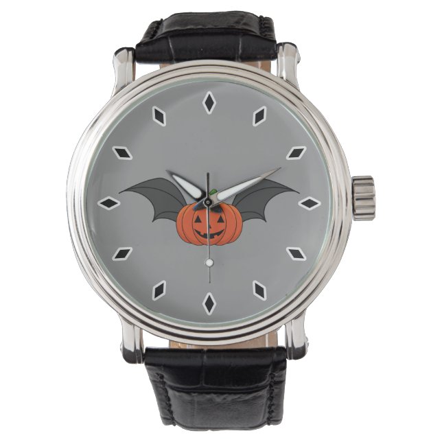 Halloween Pumpa Fladdermus Armbandsur (Framsida)