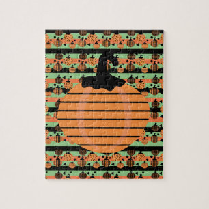 Halloween-pumpa Geometriskt Mönster Pussel