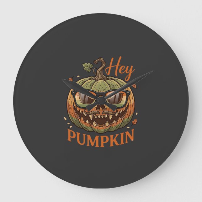 Halloween Pumpa Halloween Jack Lantern Glasögon Mu Stor Klocka (Framsida)