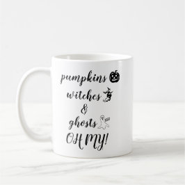 Halloween Pumpa Häxa Spöke Citat Kaffemugg