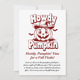 Halloween-pumpa: Hej pumpkin rolig Inbjudningar