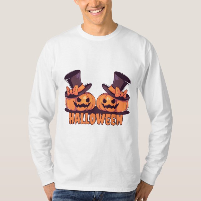 Halloween Pumpa Herr T-Shirt (Framsida)