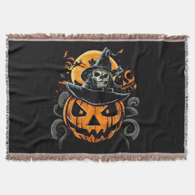 Halloween/pumpa/höst  filt (Framsidan)