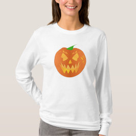 Halloween pumpa i vit tee shirt