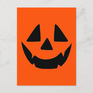 Halloween-pumpa Jack O Lantern-ansikte Helg Vykort
