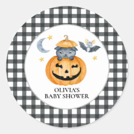 Halloween-pumpa Jack-O-Lantern Bebis Bebis Shower Runt Klistermärke