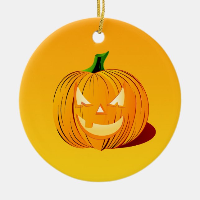 Halloween-pumpa, Julgransprydnad Keramik (Framsidan)