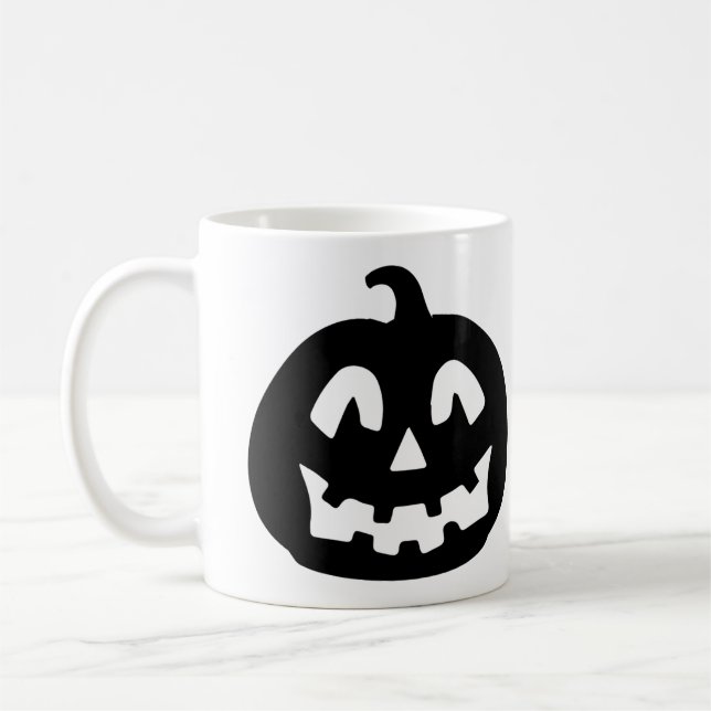 Halloween Pumpa Kaffe Mugg | Skräckinjagande Höst  (Vänster)