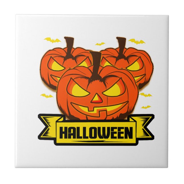 Halloween-pumpa                            kakelplatta (Framsidan)