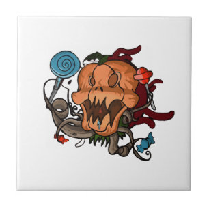 Halloween-pumpa kakelplatta