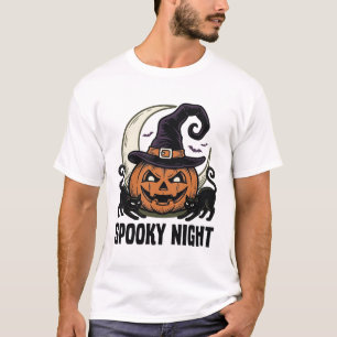 Halloween Pumpa Katt Häxa Hatt Vintage Tröja_1 T Shirt