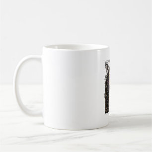 Halloween Pumpa Katt Spöklik Vintage Säsong Scen Kaffemugg