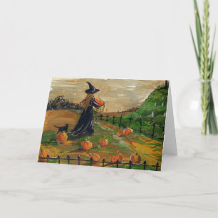 Halloween pumpa lappar hälsningkortet kort