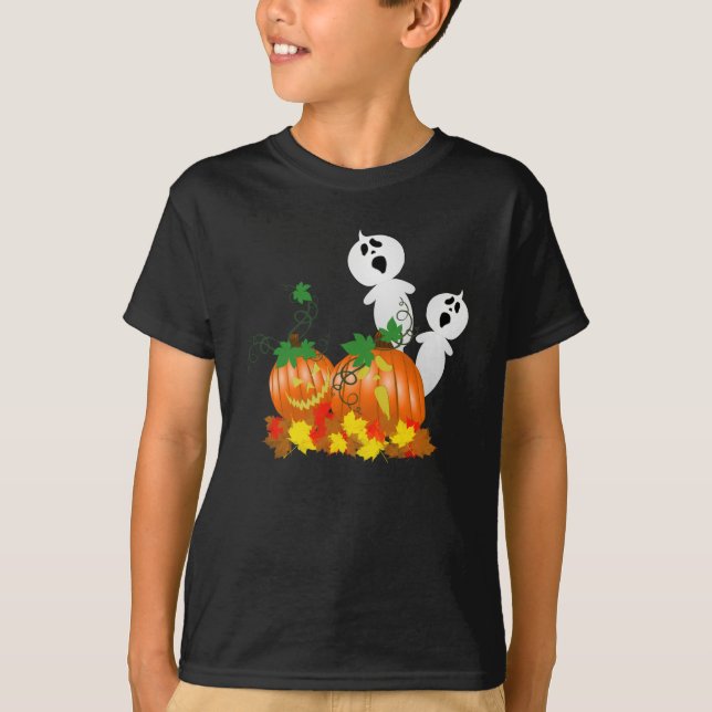 Halloween pumpa lappar skjortan tee shirt (Framsida)