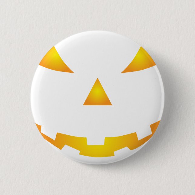 Halloween Pumpa Leende Knapp (Framsida)