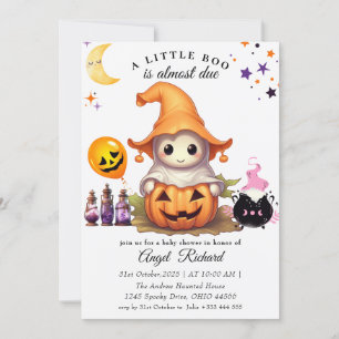 Halloween Pumpa Little Boo Baby Shower Inbjudningar