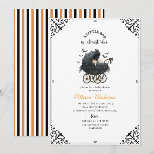 Halloween-pumpa Little Boo-barnvigning Inbjudningar