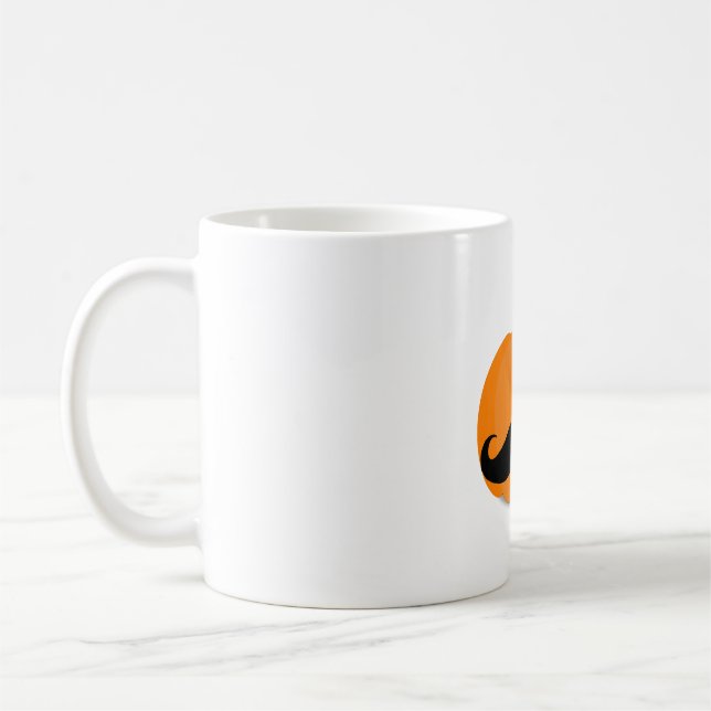 halloween-pumpa med skägg kaffemugg (Vänster)