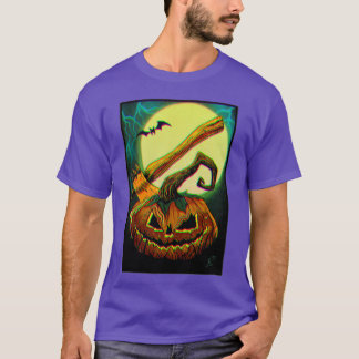 Halloween-pumpa med visuell glapp, effekt t shirt