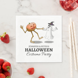 Halloween-pumpa och spöke pappersservett