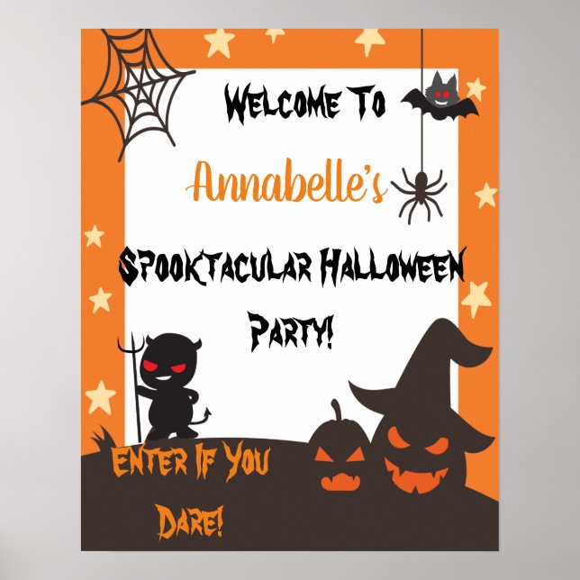 Halloween Pumpa Orange Fest Poster (Framsidan)