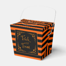 Halloween Pumpa Orange och Svart Bus eller Godis