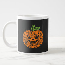 Halloween Pumpa Ord Konst Mugg