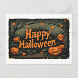 Halloween pumpa på en helg vykort