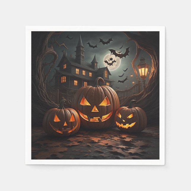 halloween-pumpa pappersservett (Framsidan)