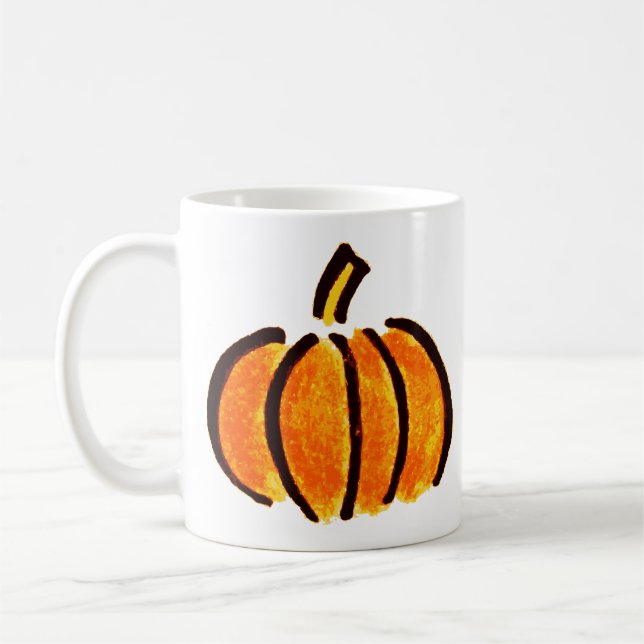 Halloween Pumpa Pennteckning, Pumpor Kaffemugg (Vänster)