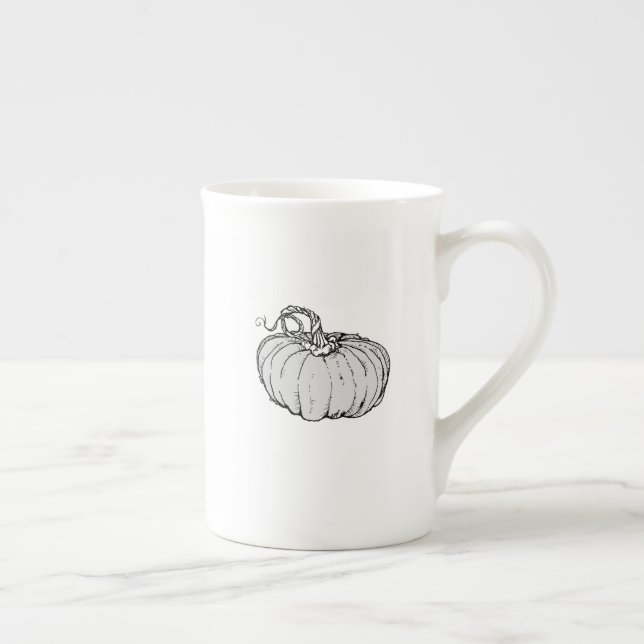 Halloween-pumpa - Porslinsmugg (Höger)
