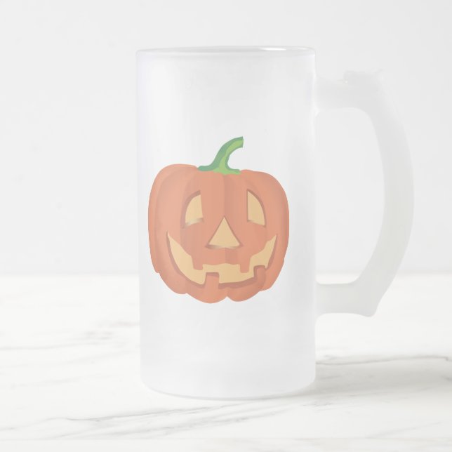Halloween pumpa / Pumpkin-mugg Frostat Ölglas (Höger)