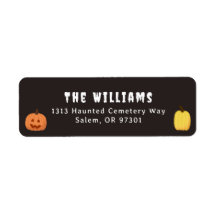 Halloween Pumpa Returadressetikett