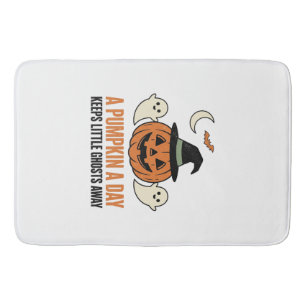 Halloween Pumpa Rolig Spöke Vintage Citat_1 Badrumsmatta