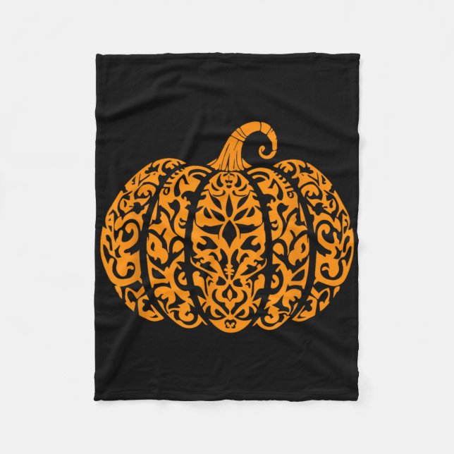 Halloween-pumpa Rolig Thanksgiving-pumpa  Fleecefilt (Framsidan)