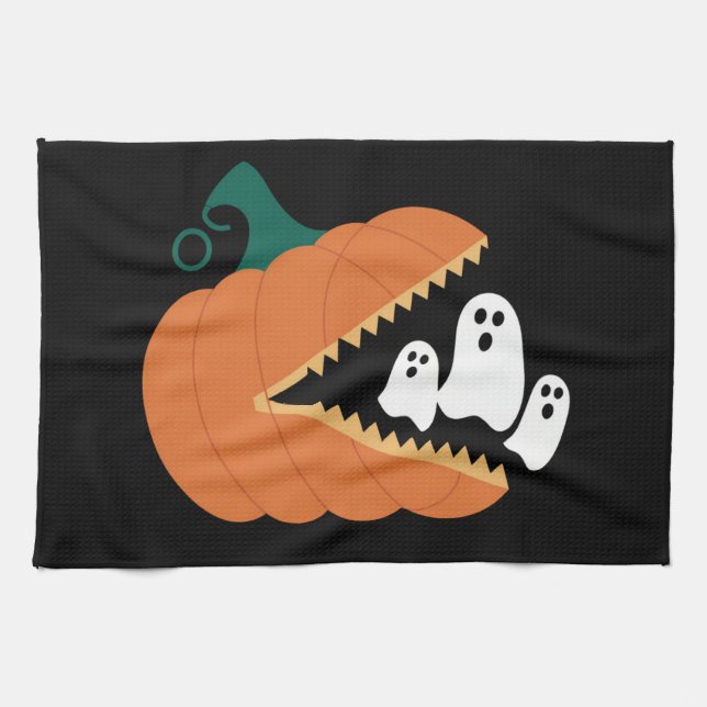 Halloween-pumpa Roliga Spöken Pojkar Barn  Kökshandduk (Horisontell)